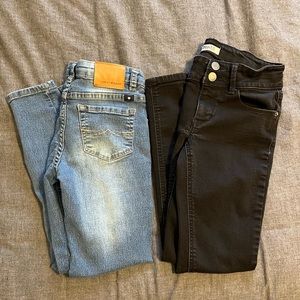 Lucky brand and Mudd girls skinny jeans size 10
